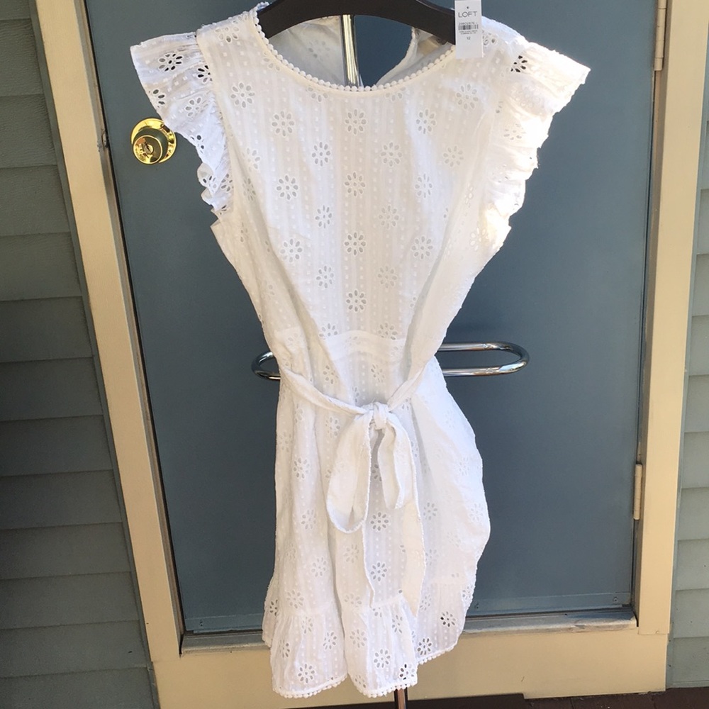 Eyelet Ruffle Flare Dress in Women